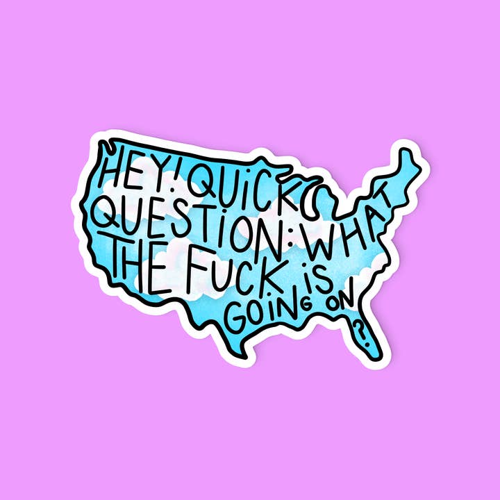 Funny sticker, Dark humor sticker, Tariff sticker for wholesale by Radical Buttons