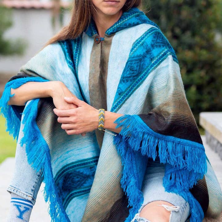 Choice Alpaca Products - Wholesale Poncho - Women's - Earth and Water Alpaca Poncho