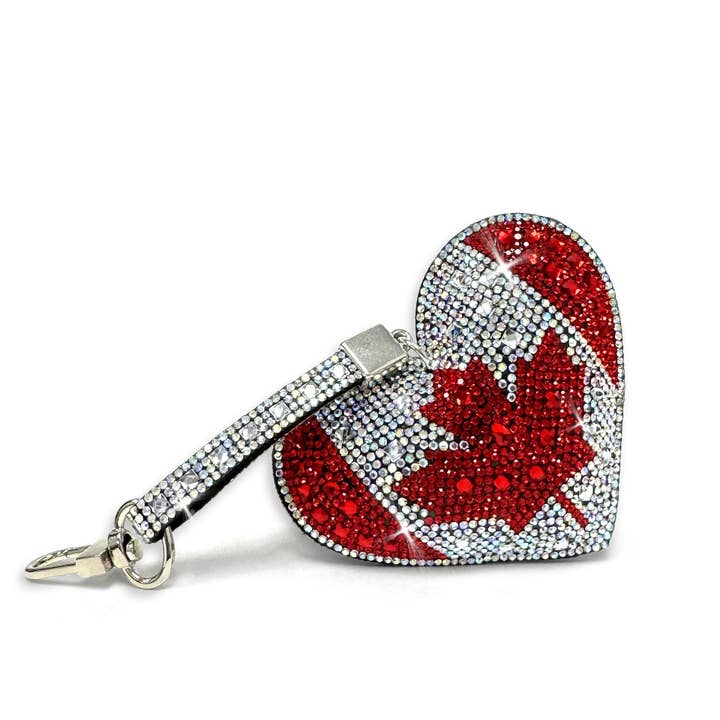 HEART PURSE CHARM CANADIAN FLAG for wholesale by Jacqueline Kent