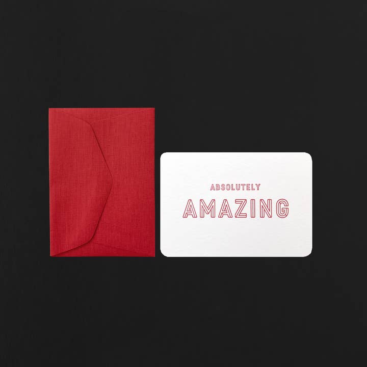 le typographe - Wholesale Stationery/Notecard Set - MINI CARD AND ENVELOPE - ABSOLUTELY AMAZING