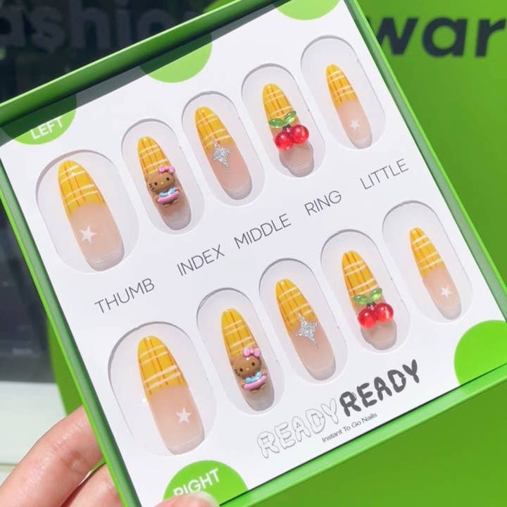 Kitty Corn - Instant nails, Handmade Luxury Press on nails, Fashion Accessories for wholesale by READY READY Instant nail