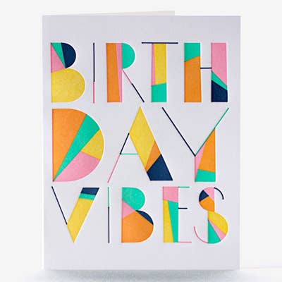 Elum Designs - Wholesale Birthday Card - Bday, Angled Vibes - Greeting Card0
