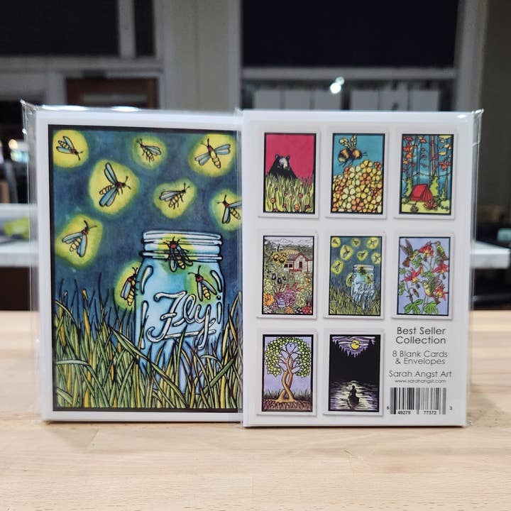 Packaged Cards 8-Pack: Best Seller 5x7 Collection for wholesale by Sarah Angst Art