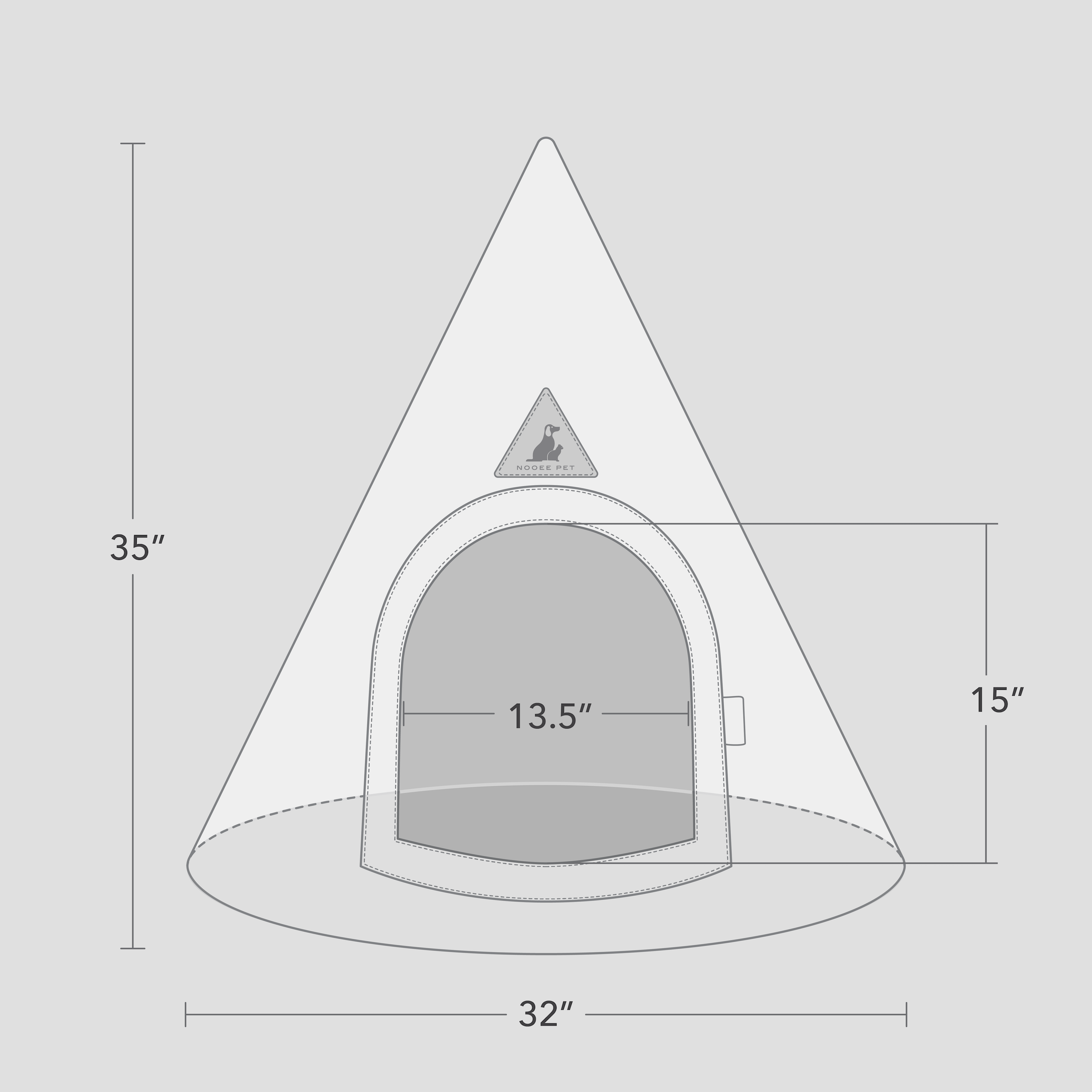 Nooee pet - Wholesale Pet Cave - Cat/Dog - Nooee Pet Molly Cave – Size XL Gray Cave for Travel & Home4