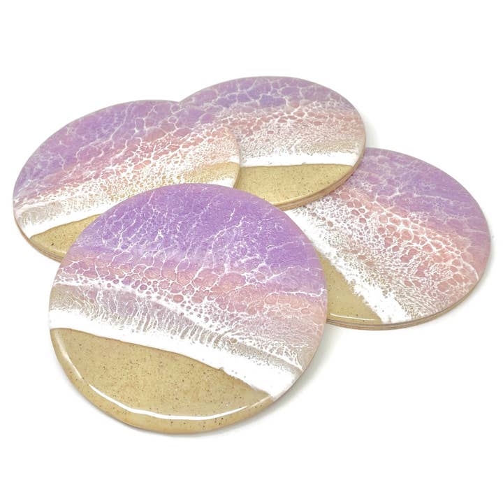 Sea Lion Studio – Großhandel Untersetzer – Ocean Wave Untersetzer-Set (4 Stück)4