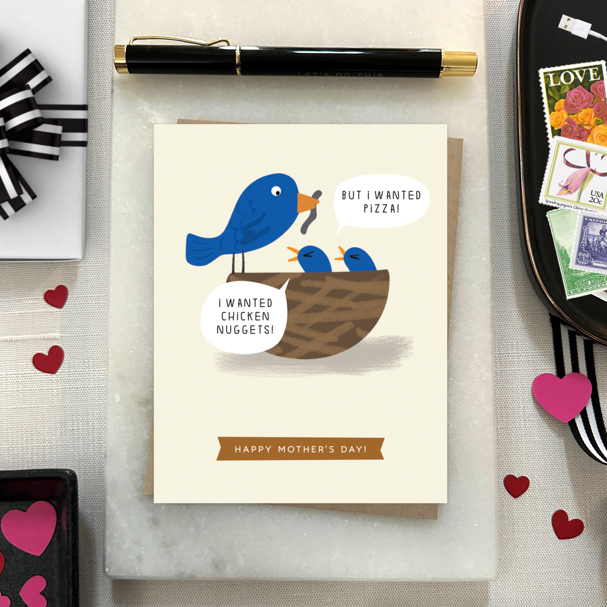 Barone and Co. - Wholesale Mother's Day Card - Mom Bird Dinner Card2