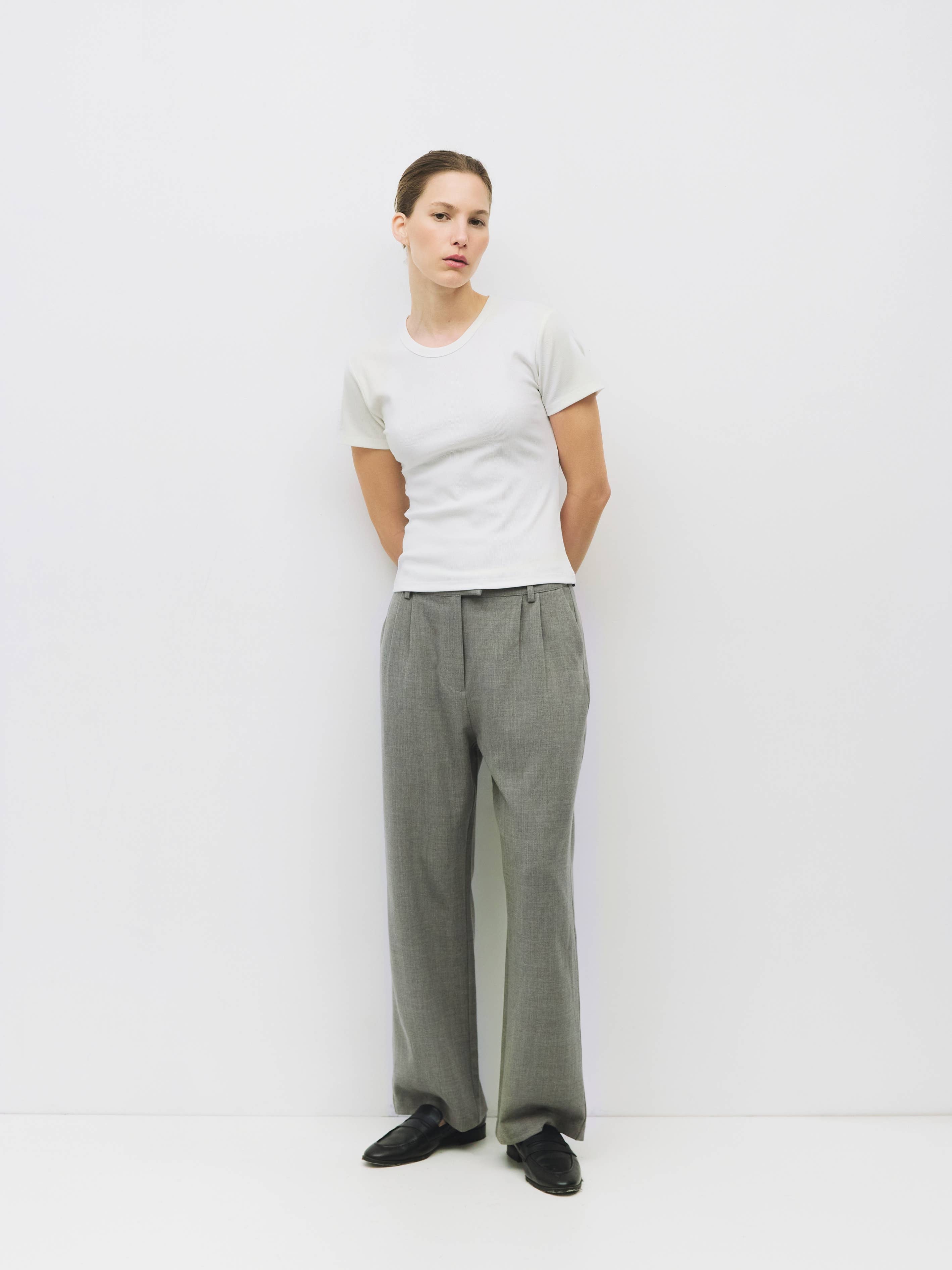 MOD REF - Wholesale T-Shirt - Women's - The Miller Top | Ribbed Short-Sleeve T-Shirt12