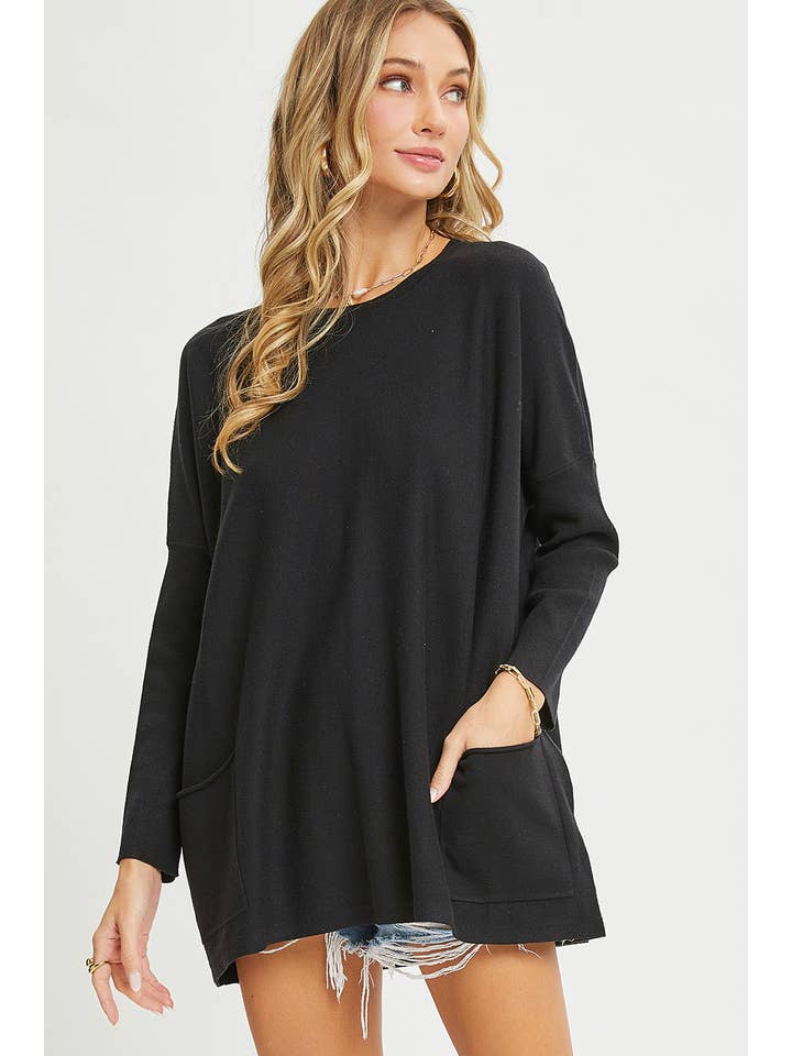 Sweet Lovely by Jen - Vendita all'ingrosso Maglia larga - Donna - MAGLIONE A GIROCOLLO OVERSIZE/VESTIBILITÀ AMPIA36