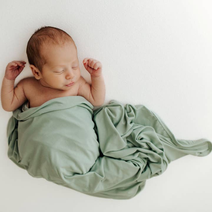 Bamboo Swaddle in Frosted Sage – Calm & Cozy for wholesale by Brightcuties