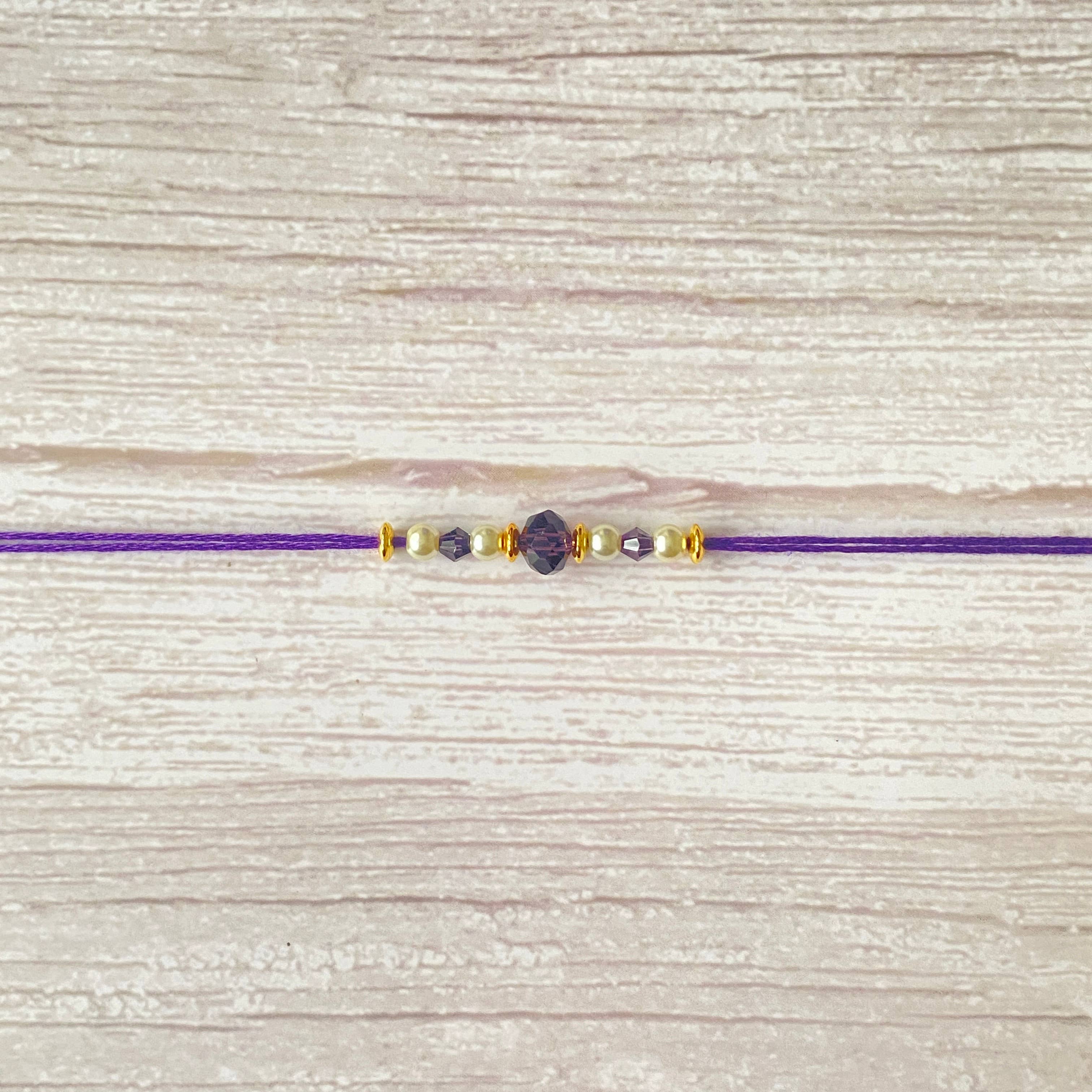 CraftyAniShop - Wholesale Beaded Bracelet - Crystal Handmade Cotton Rakhri  - Multipack - Pack of 4 Desi, South Asian, Indian1