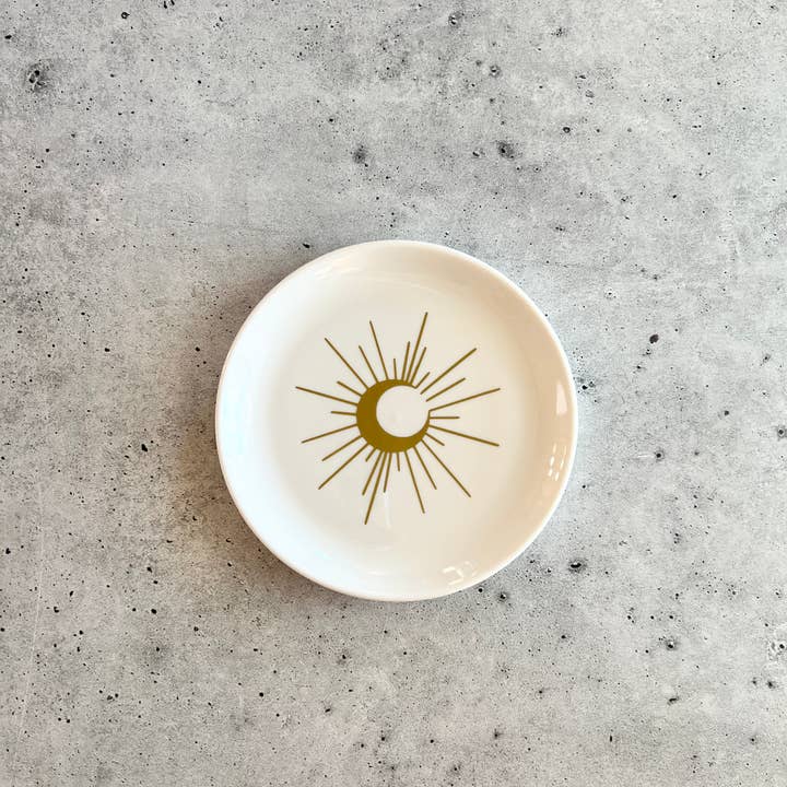 Wishcraft Goods - Wholesale Decorative Tray - Crescent Moon Magic Decorative Tray - Small 5.75"3