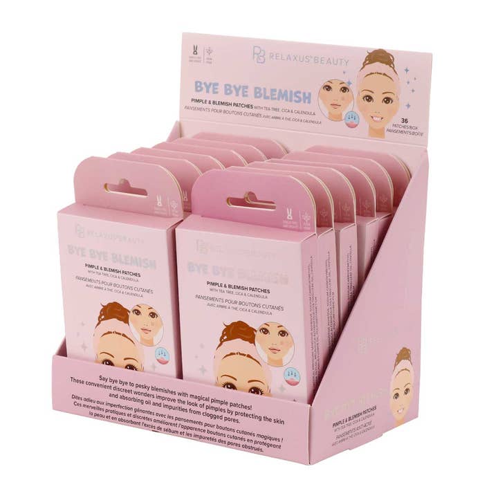 Relaxus Products - Wholesale Acne/Hydrocolloid Patch - Pimple and Blemish Patches - Displayer Of 12