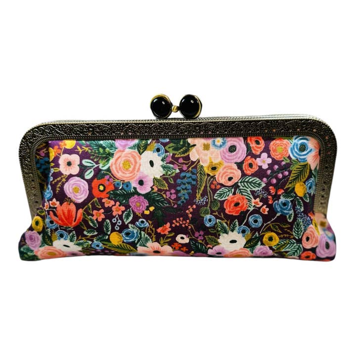 Kiki & Syds - Wholesale Crossbody Bag - Women's - Kiki & Syds Cell Phone Clutch-Petite Floral Plum