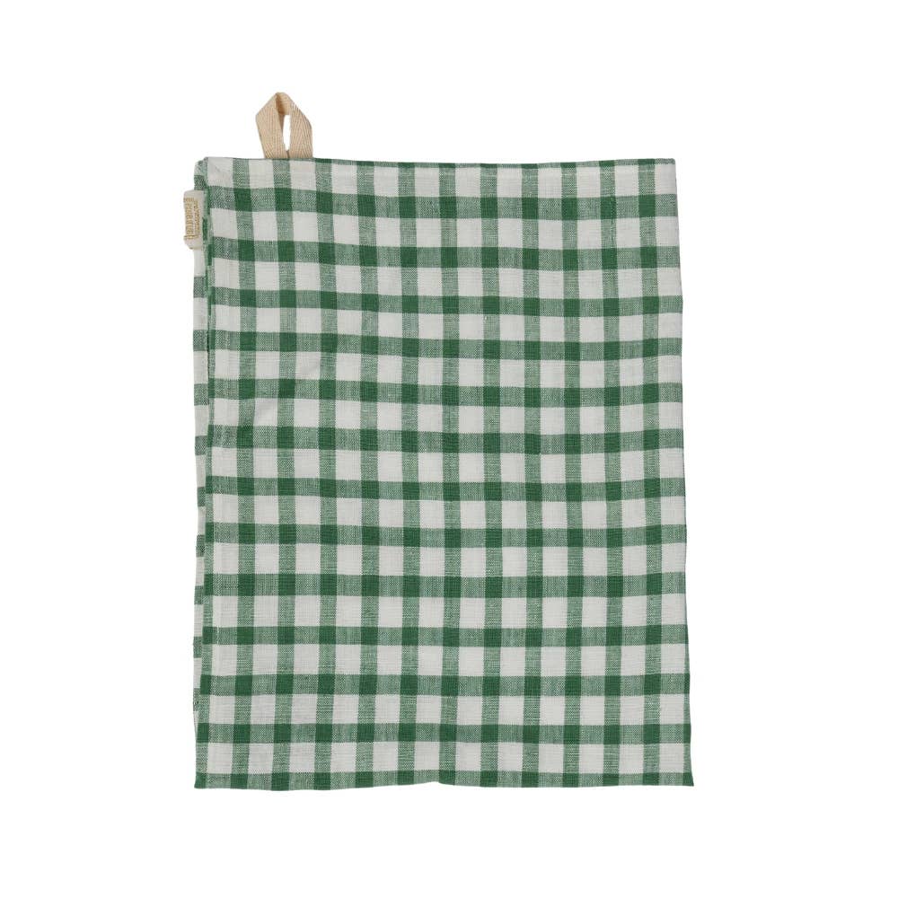 Bonheur du Jour - Wholesale Tea Towel - Tea towel - Ecru Green Checks