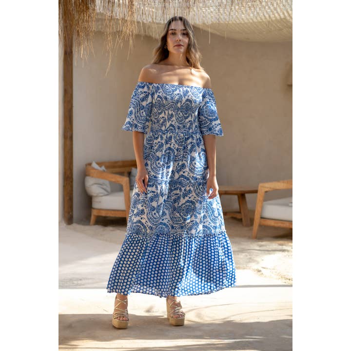 Oleaje Parsley Az Sunset & Moon Dress for wholesale by Káhyra