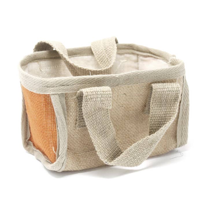 Mini Shopping Basket - 16x10x12cm - Turmeric for wholesale by Ancient Wisdom