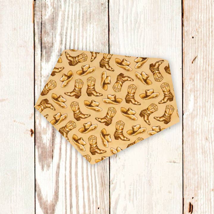 BibbyBubby - Wholesale Pet Bandana - Dog - Cowboy/Cowgirl Western Dog Bandana (Snap-on, adjustable)