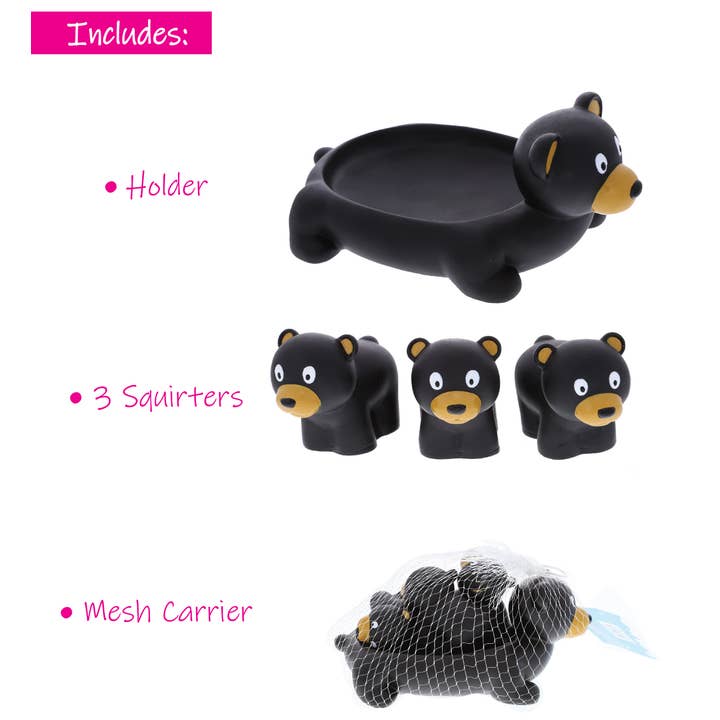 Cota Global - Wholesale Bath Toy - Baby - Family Bath Buddies - Black Bear3