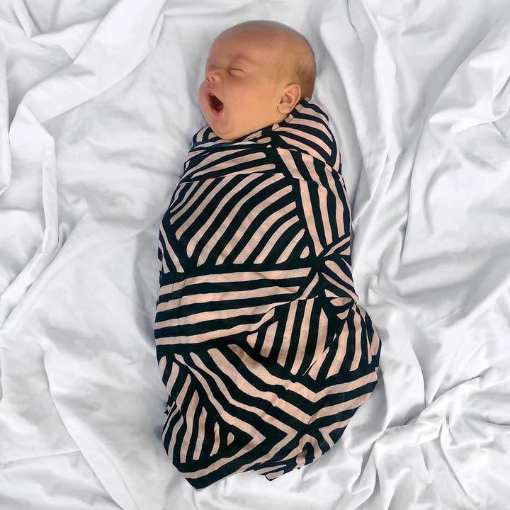 Chuckles & Caz - Wholesale Swaddle – Baby - Tribal Geometric Muslin Swaddle