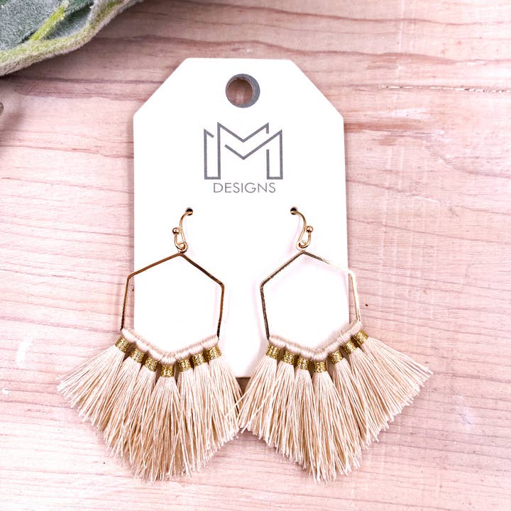 Scout Earrings - Ivory for wholesale by MM Designs