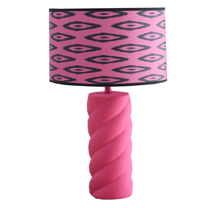 Table Lamp - Ceramics - Neon Pink - E27- 12x12x28cm for wholesale by Housevitamin bv