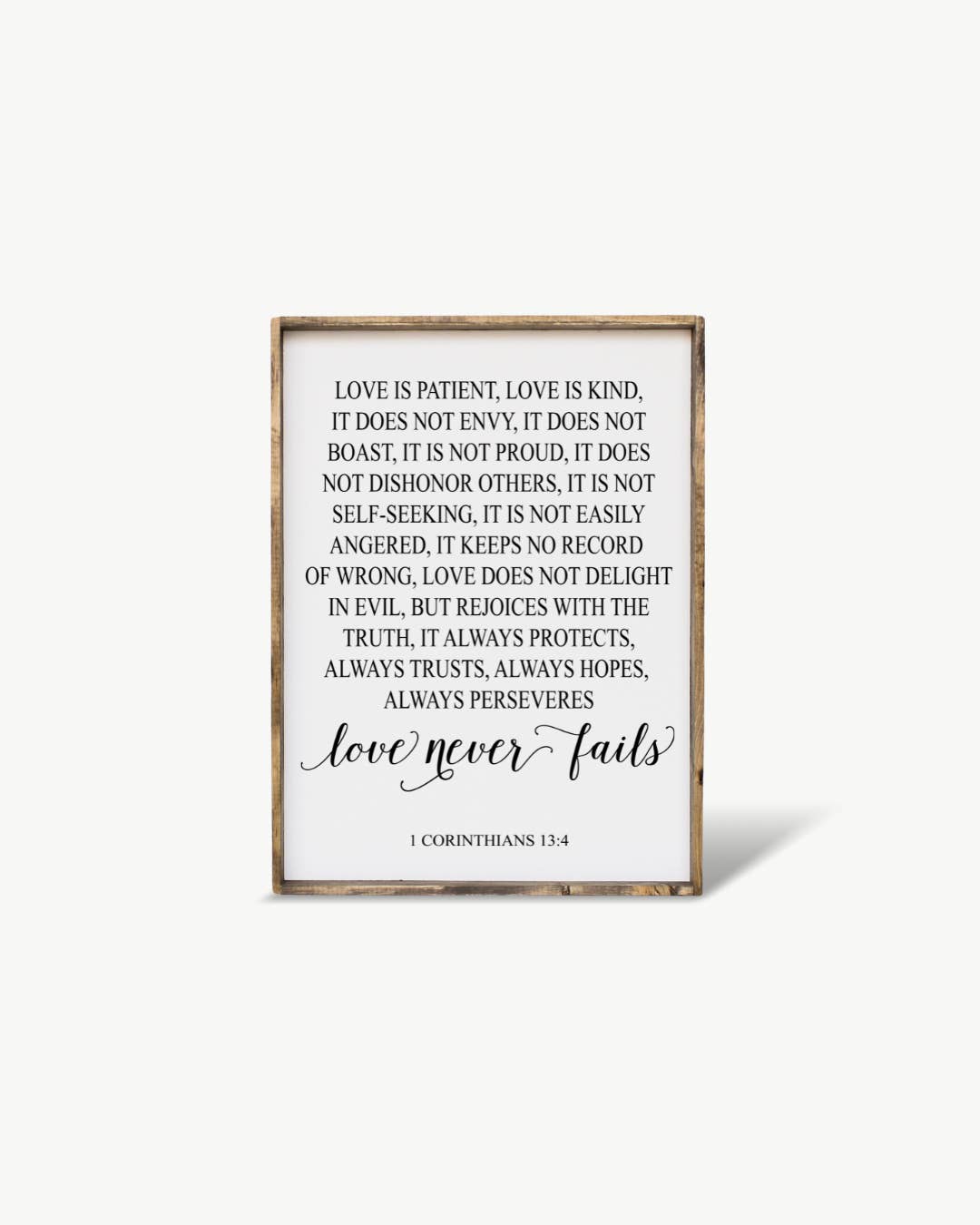 Williamraedesigns - Wholesale Art Print - Corinthians Verse Framed Print - Christian Decor