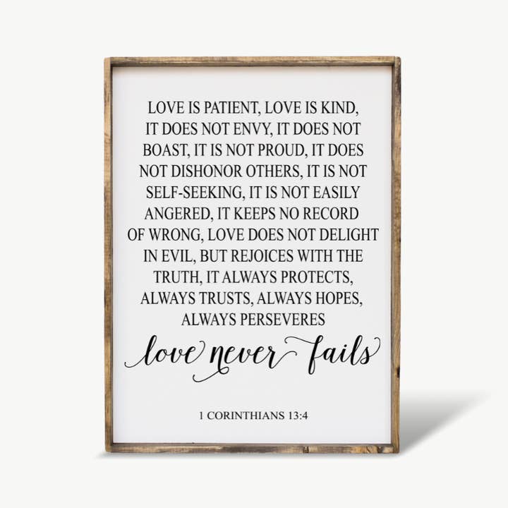 Williamraedesigns - Wholesale Art Print - Corinthians Verse Framed Print - Christian Decor0