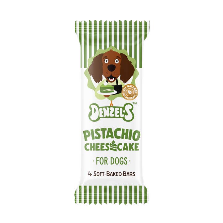 Vegan Pistachio Cheesecake Soft-Baked Bars for Dogs for wholesale by Denzel's - Healthy Dog Treats
