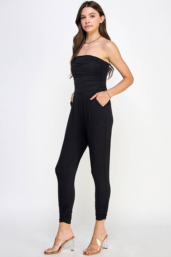 Heart & Hips – wholesale Jumpsuit – Women's – AR16435 - TUBE TOP W/SHIRRING JUMPSUIT22