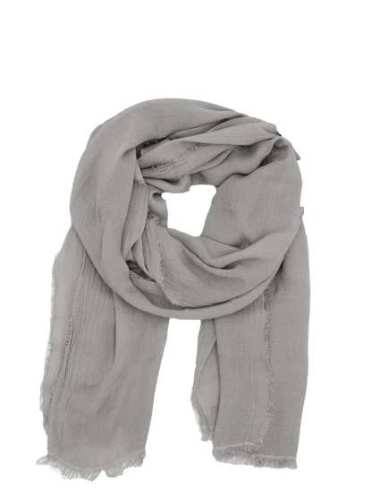 Schal aus Viskose und Bambus, einfarbig Grau, nachhaltig für den Großhandel von Leslii