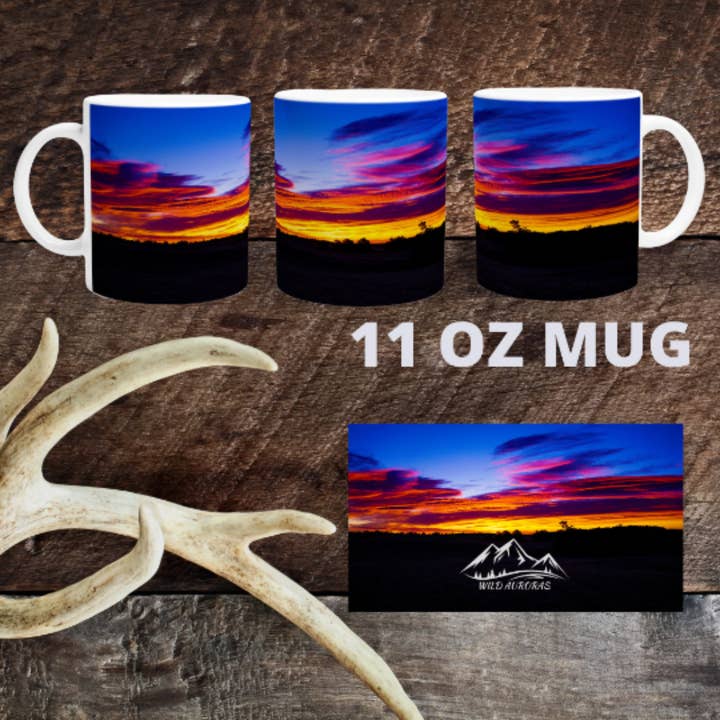 Western Coffee Mug 11oz ''The Heavens Declare" for wholesale by Wild Auroras
