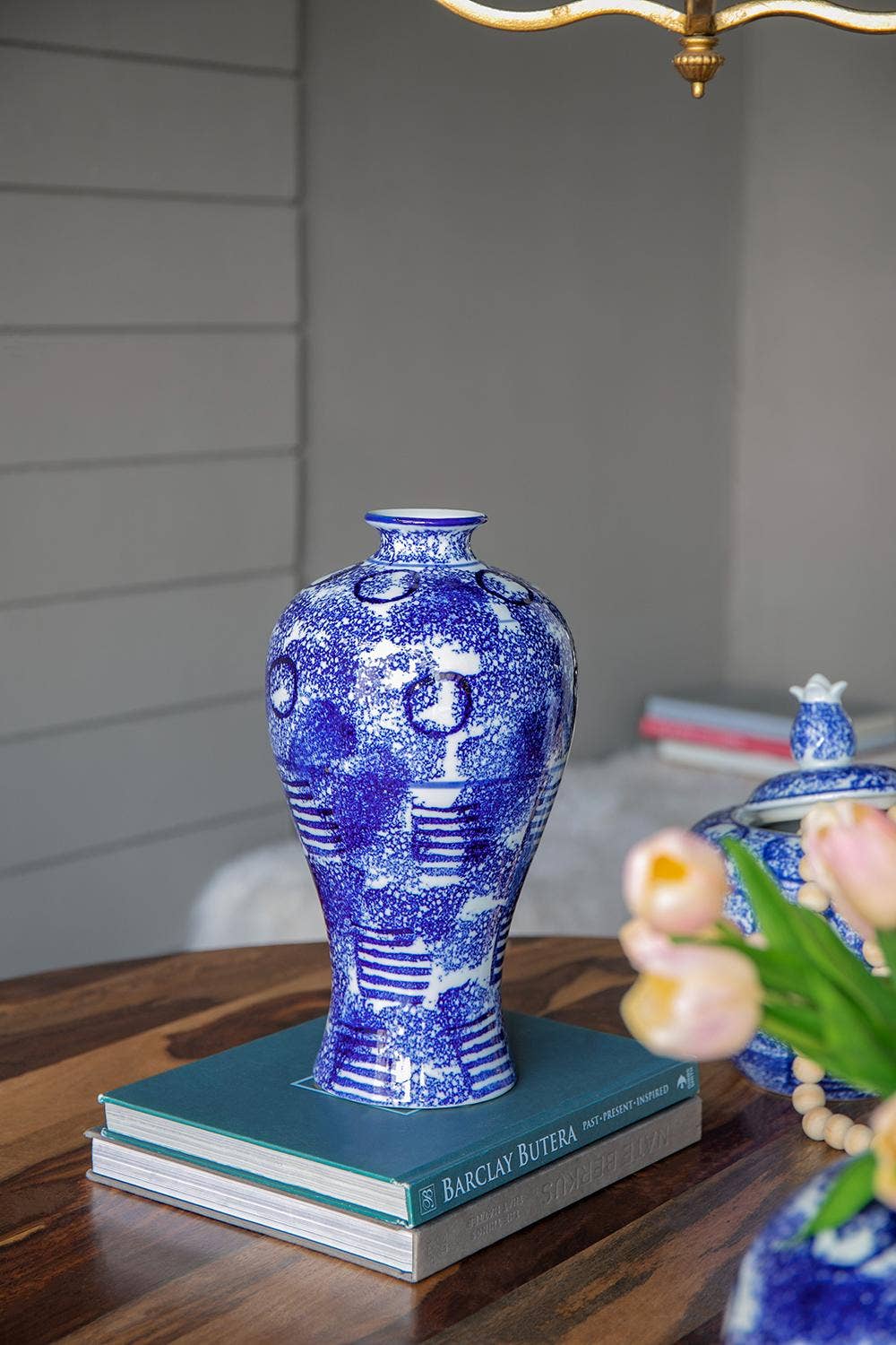 A&B Home Group Inc. - Wholesale Vase - D7x13" Traditional Porcelain Flower Vase - Blue/White0