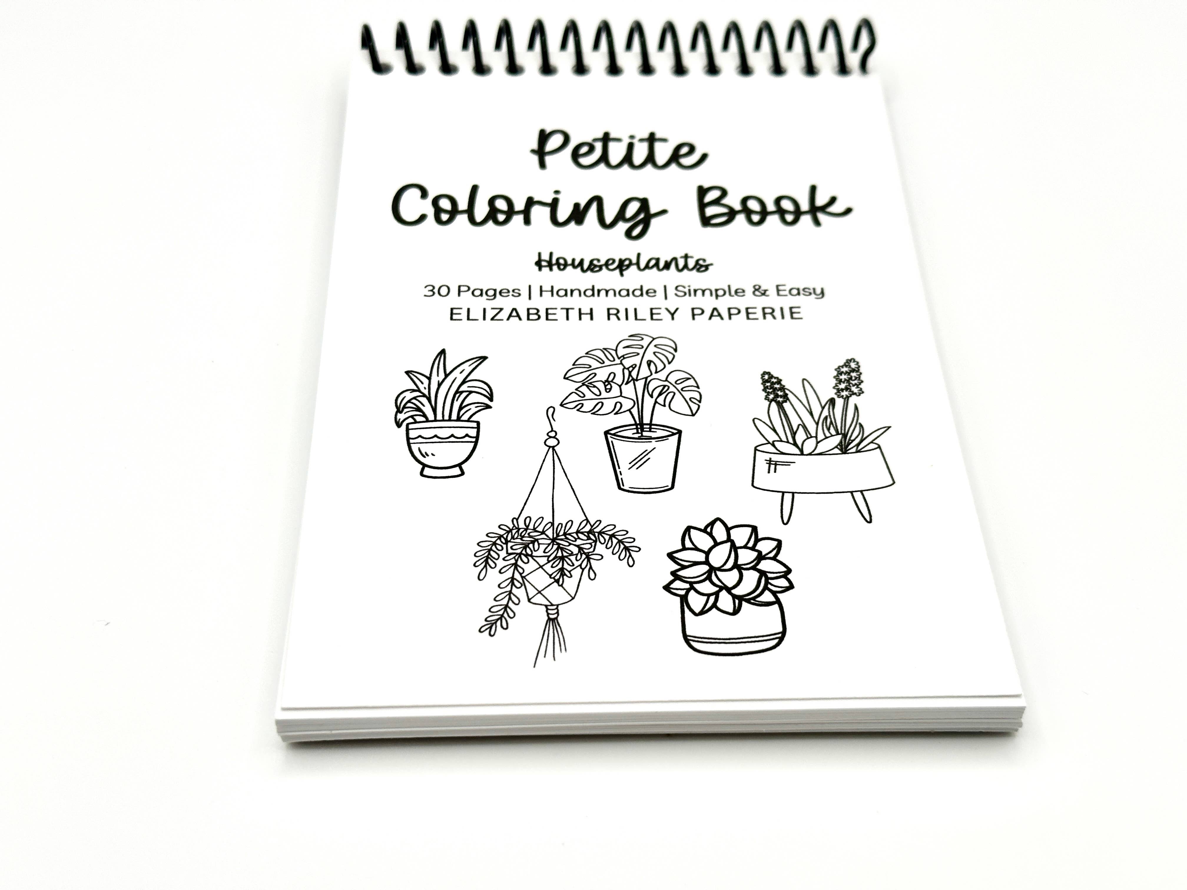 Elizabeth Riley Paperie - Wholesale Coloring & Activity Book - Adult - Small Coloring Book Houseplant Edition1