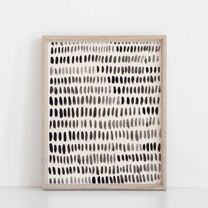 Impressão de arte de parede de tinta Tally Dashes por atacado de Rare Bird Co. + Pauline Stanley Studio