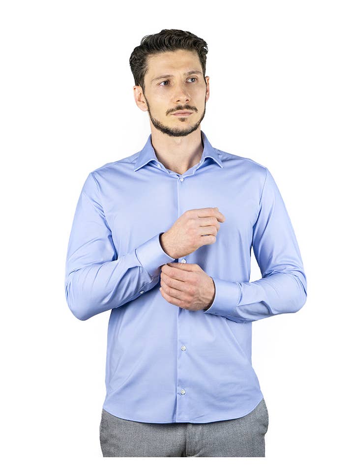 GHILARDI 1940, E. MECCI - Wholesale Shirt – Men's - Men's shirt in 4-WAY stretch Made in Italy5