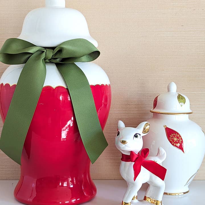 Lo Home | Ruby Clay - Wholesale Decorative Jar - Classic Baubles Ginger Jars with 22K Gold Accents6