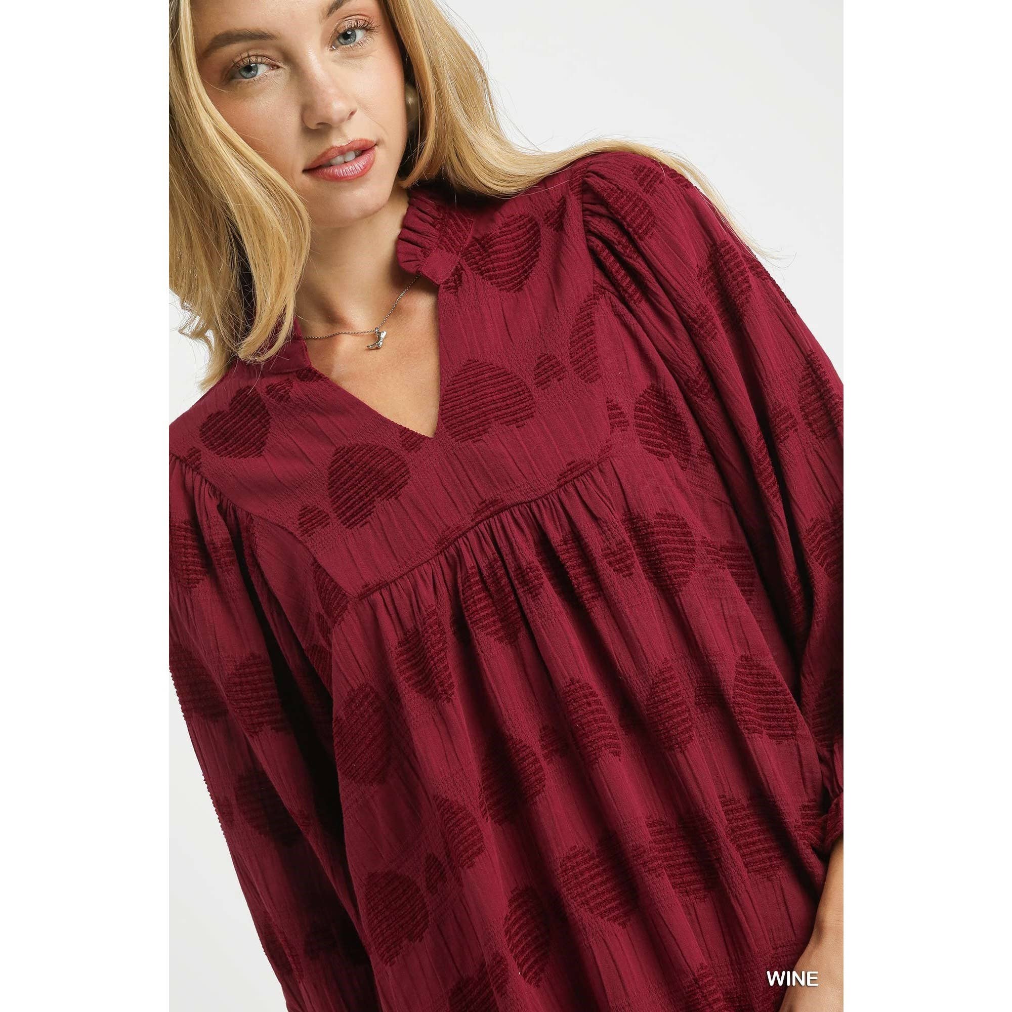 STYLE USA – Engroshandel Tunika - Dame – Hjerte Jacquard Top11