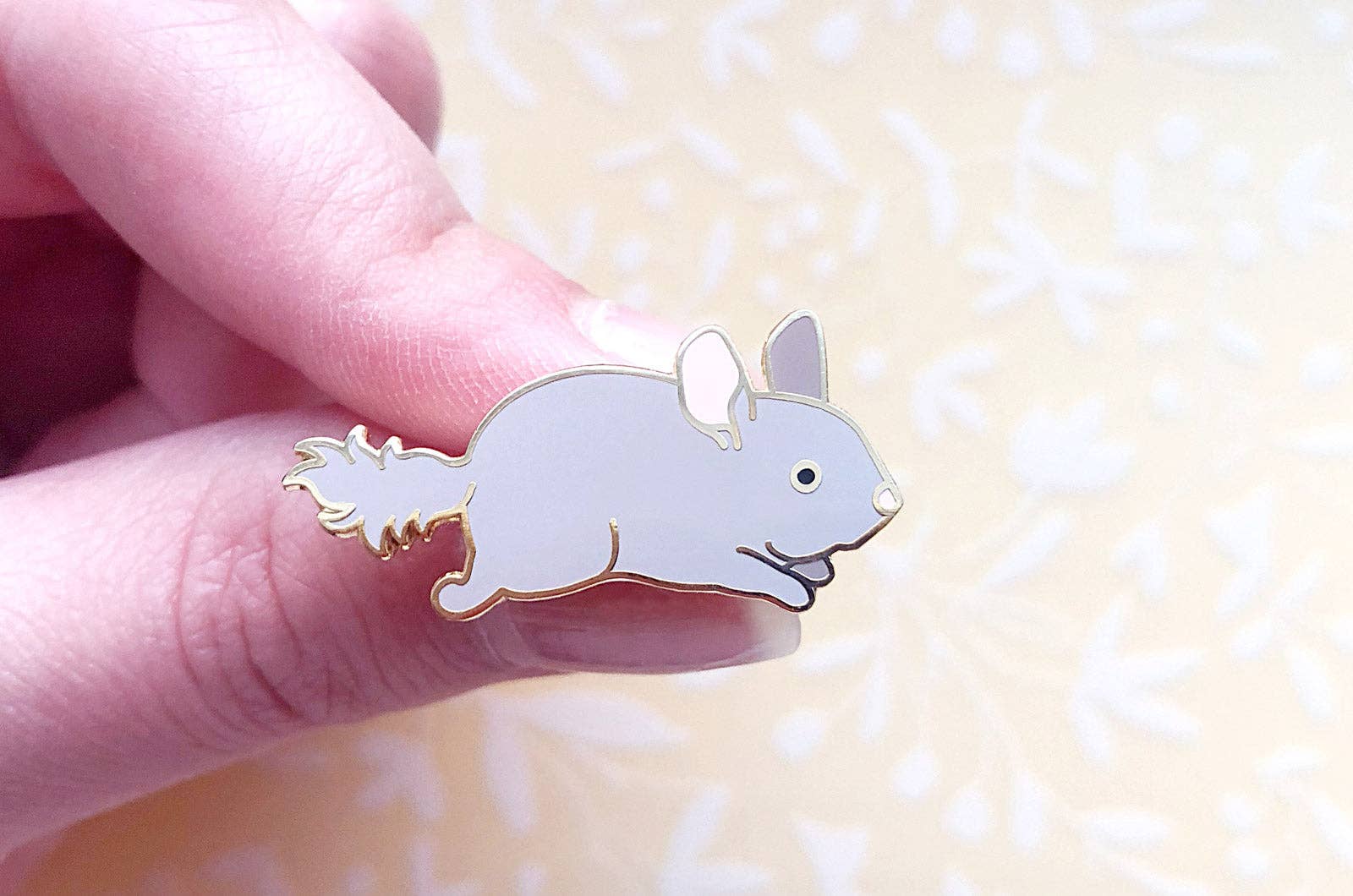 Alum and Ink - Wholesale Lapel Pin/Button - Chibi Chinchilla Enamel Pin7