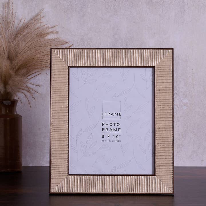 WIDDOP and Co. US - Wholesale Picture frame - **MULTI 2** iFrame Rattan Effect Recyled Natural 8" x 10"1