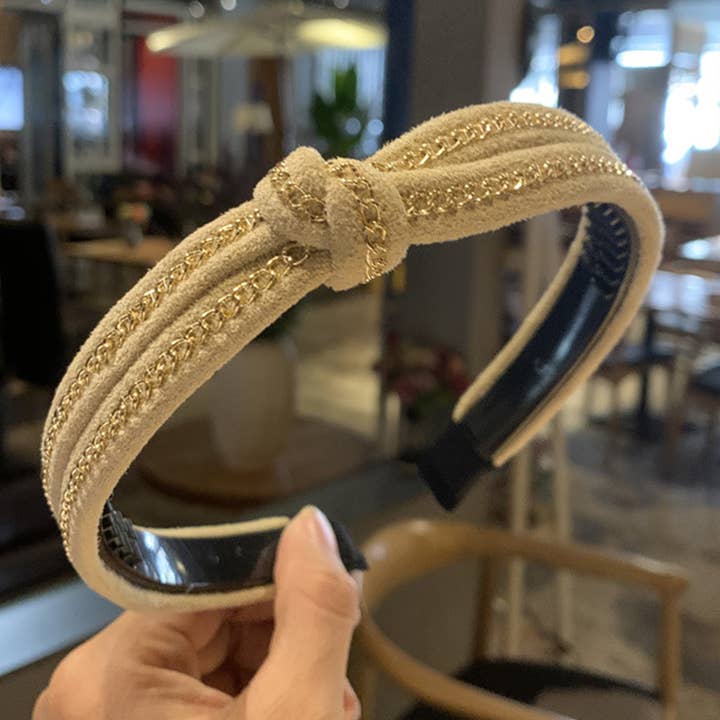 ACCITY - Wholesale Fashion Headband - Women's - CHAIN KNOT DECOR HEADBAND_CWAHA0207