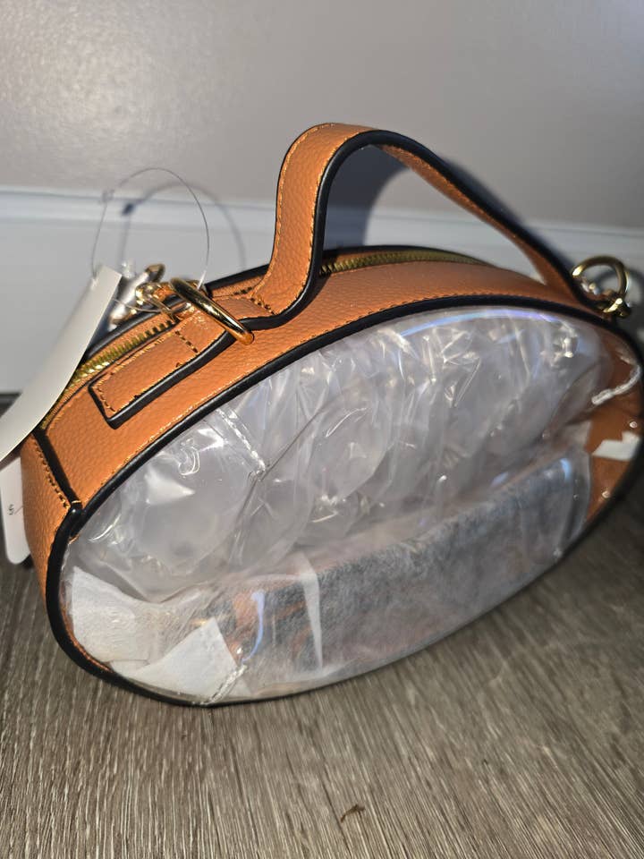 Clear Football Stadium Bag for wholesale by Patchwrx Customs Hat Bar