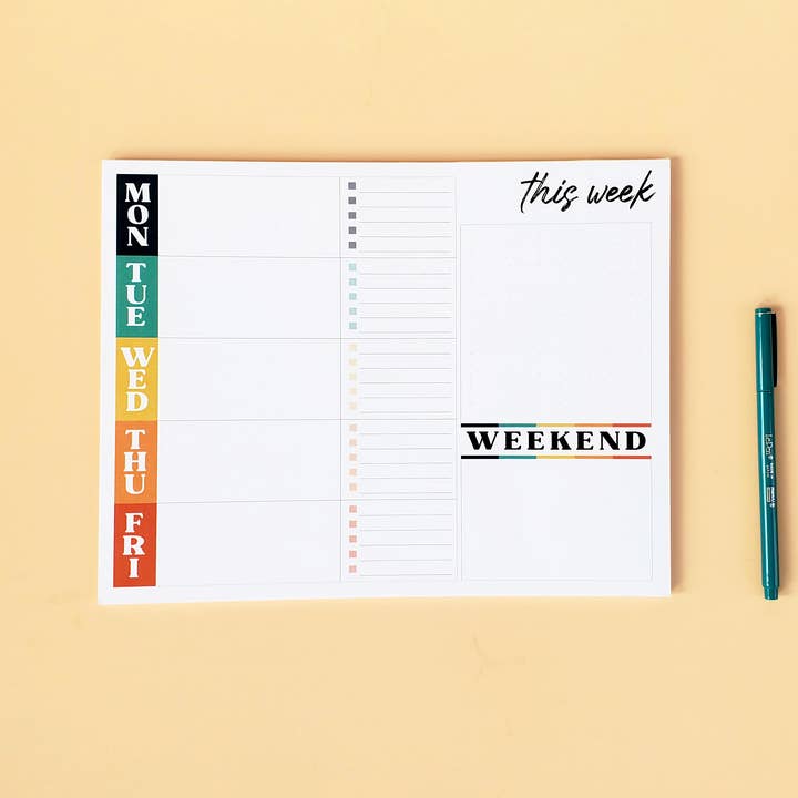 Lucky Dog Design Co. - Wholesale Planner - Color Block Weekly Planner Pad2