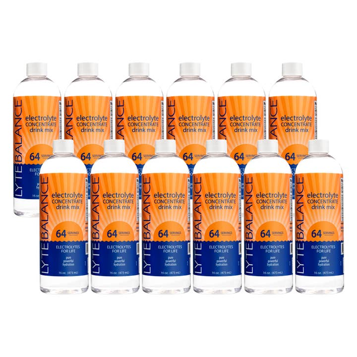 Caisse de 12 concentrés électrolytiques Lyte Balance, flacon de 16 oz pour la vente par SMELL TASTE TECHNOLOGY, LLC