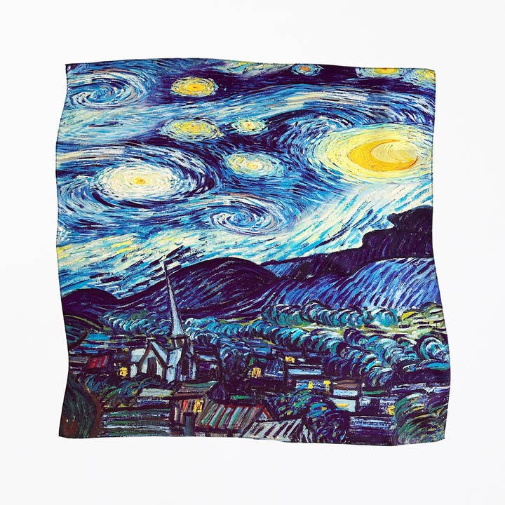 thessoies - Wholesale Scarf – Women's - Thessoies - Starry Night Silk Scarf6