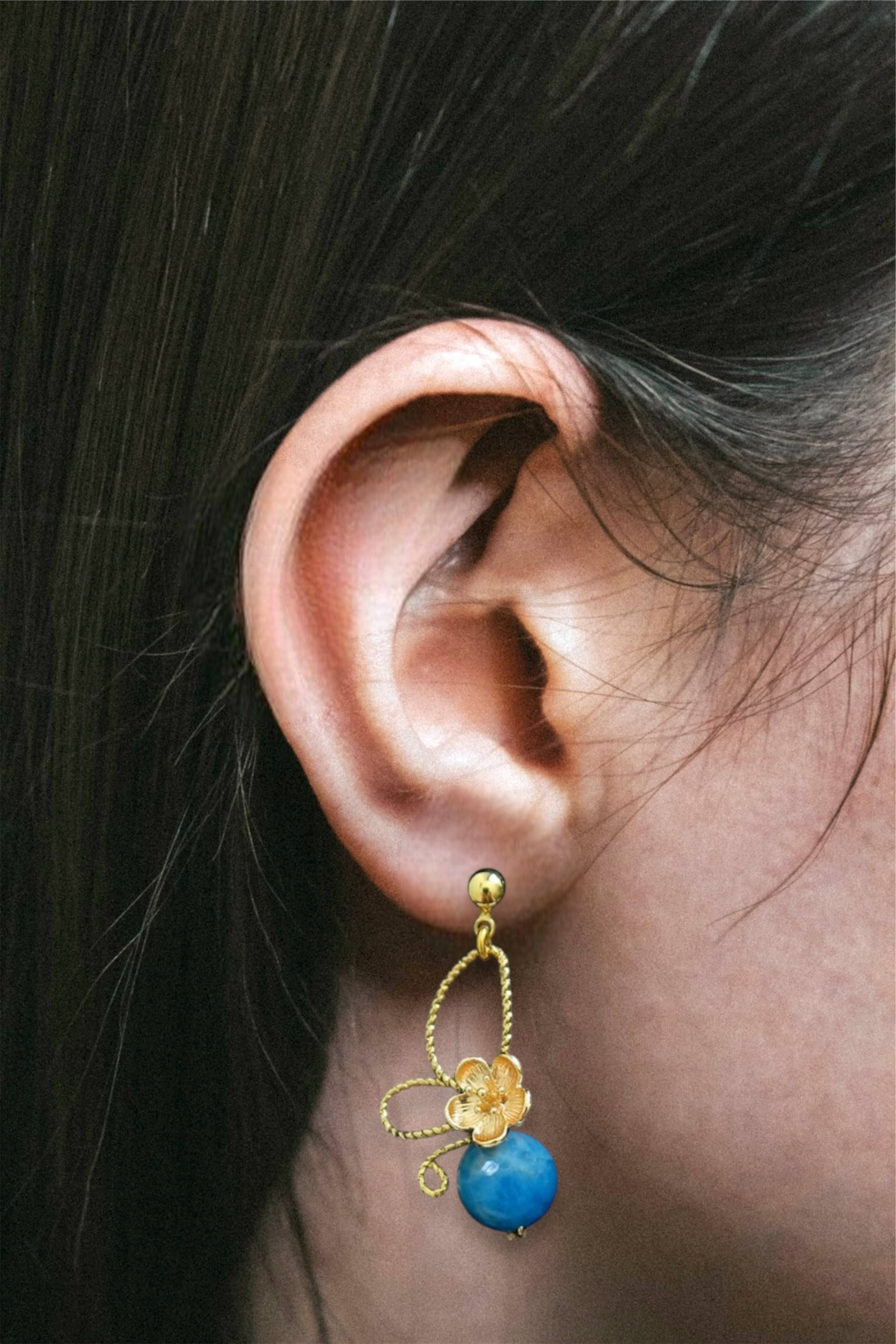 Hirondelle Bijoux - Wholesale Dangle Earrings - Daphné floral earrings8