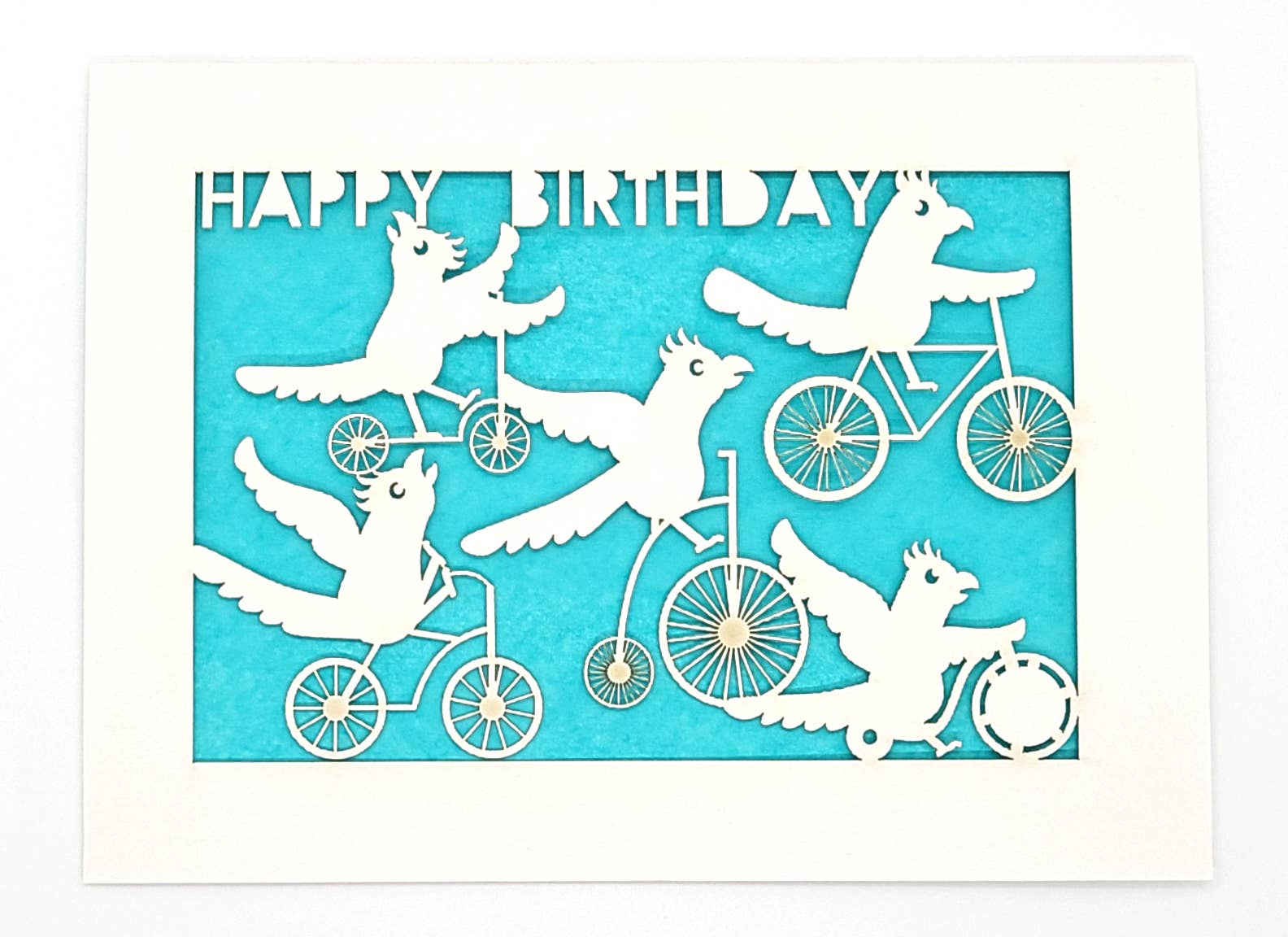 two hermanas - Wholesale Birthday Card - Happy Birthday - Parrots on Bikes Birthday Card0