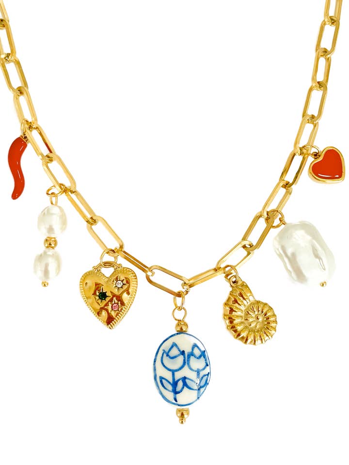 Charm Necklace Tulip for wholesale by Sea Soul Home