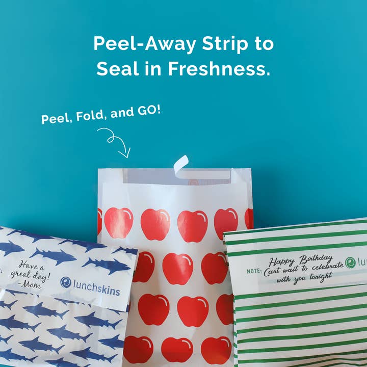 Lunchskins - Wholesale Food Storage Wrap/Bag - Recyclable Sandwich Bags 50ct – Apple Print3