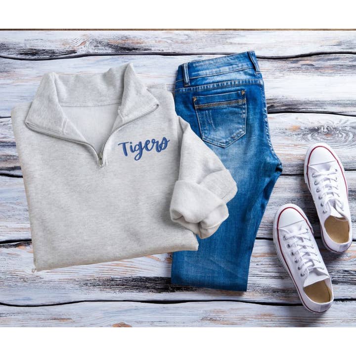 Double E Creations - Wholesale Graphic Sweatshirt - Women's - Spirit Quarter Zip Pullovers