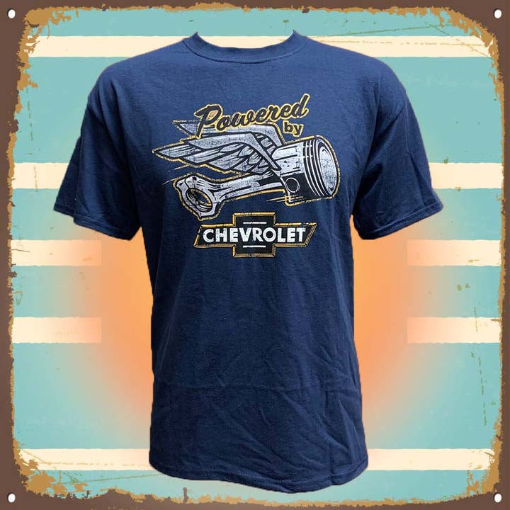 Vintage Goods Apparel - Wholesale Screen Printed T-Shirt - Men's - Chevy Powered Piston Garage